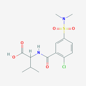 molecular formula C14H19ClN2O5S B2904460 2-{[2-Chloro-5-(dimethylsulfamoyl)phenyl]formamido}-3-methylbutanoic acid CAS No. 1396980-30-5