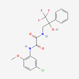 molecular formula C18H16ClF3N2O4 B2904461 N1-(5-chloro-2-methoxyphenyl)-N2-(3,3,3-trifluoro-2-hydroxy-2-phenylpropyl)oxalamide CAS No. 1351608-75-7