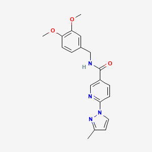 N-(3,4-dimethoxybenzyl)-6-(3-methyl-1H-pyrazol-1-yl)nicotinamide