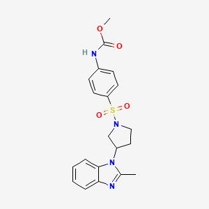 methyl (4-((3-(2-methyl-1H-benzo[d]imidazol-1-yl)pyrrolidin-1-yl)sulfonyl)phenyl)carbamate
