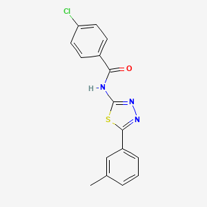 4-chloro-N-[5-(3-methylphenyl)-1,3,4-thiadiazol-2-yl]benzamide