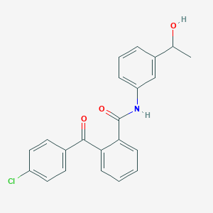 molecular formula C22H18ClNO3 B290447 2-(4-chlorobenzoyl)-N-[3-(1-hydroxyethyl)phenyl]benzamide 