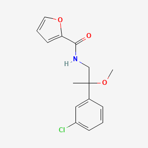 molecular formula C15H16ClNO3 B2904472 N-(2-(3-氯苯基)-2-甲氧基丙基)呋喃-2-甲酰胺 CAS No. 1798544-76-9