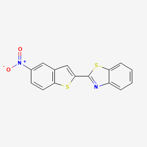 molecular formula C15H8N2O2S2 B2904474 2-(5-硝基-1-苯并噻吩-2-基)-1,3-苯并噻唑 CAS No. 329269-85-4