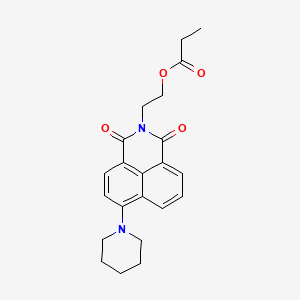 molecular formula C22H24N2O4 B2904478 2-(1,3-Dioxo-6-piperidin-1-ylbenzo[de]isoquinolin-2-yl)ethyl propanoate CAS No. 312606-12-5