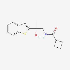 molecular formula C16H19NO2S B2904495 N-(2-(苯并[b]噻吩-2-基)-2-羟基丙基)环丁烷甲酰胺 CAS No. 2034403-31-9