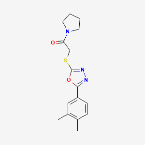 2-(3,4-Dimethylphenyl)-5-[(2-oxo-2-pyrrolidin-1-ylethyl)thio]-1,3,4-oxadiazole