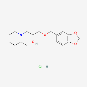 molecular formula C18H28ClNO4 B2904510 1-(Benzo[d][1,3]dioxol-5-ylmethoxy)-3-(2,6-dimethylpiperidin-1-yl)propan-2-ol hydrochloride CAS No. 471916-53-7