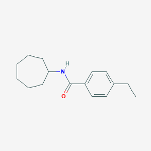 molecular formula C16H23NO B290452 N-cycloheptyl-4-ethylbenzamide 