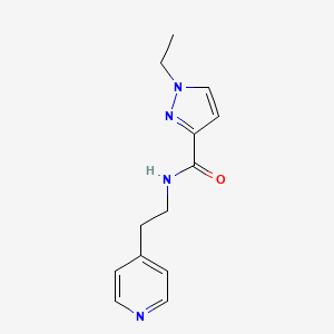 molecular formula C13H16N4O B2904521 1-乙基-N-(2-(吡啶-4-基)乙基)-1H-吡唑-3-甲酰胺 CAS No. 1208801-77-7