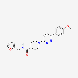 molecular formula C22H24N4O3 B2904523 N-(呋喃-2-基甲基)-1-(6-(4-甲氧基苯基)哒嗪-3-基)哌啶-4-甲酰胺 CAS No. 1105231-14-8