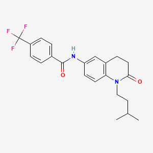 N-(1-isopentyl-2-oxo-1,2,3,4-tetrahydroquinolin-6-yl)-4-(trifluoromethyl)benzamide