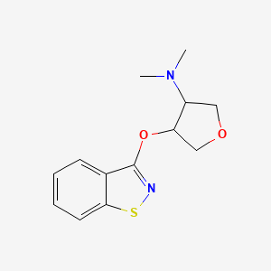 4-(1,2-benzothiazol-3-yloxy)-N,N-dimethyloxolan-3-amine