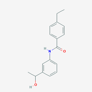 molecular formula C17H19NO2 B290453 4-ethyl-N-[3-(1-hydroxyethyl)phenyl]benzamide 