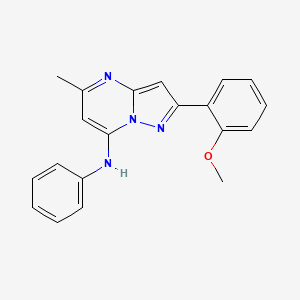 molecular formula C20H18N4O B2904530 2-(2-methoxyphenyl)-5-methyl-N-phenylpyrazolo[1,5-a]pyrimidin-7-amine CAS No. 932988-50-6