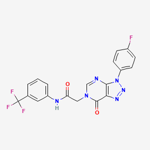 2-(3-(4-fluorophenyl)-7-oxo-3H-[1,2,3]triazolo[4,5-d]pyrimidin-6(7H)-yl)-N-(3-(trifluoromethyl)phenyl)acetamide