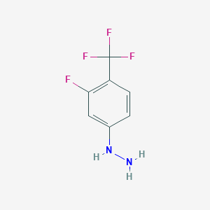 molecular formula C7H6F4N2 B2904540 (3-Fluoro-4-(trifluoromethyl)phenyl)hydrazine CAS No. 1188549-65-6