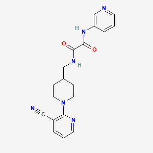 molecular formula C19H20N6O2 B2904541 N1-((1-(3-氰基吡啶-2-基)哌啶-4-基)甲基)-N2-(吡啶-3-基)草酰胺 CAS No. 1797731-70-4