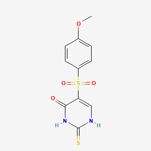 molecular formula C11H10N2O4S2 B2904545 5-[(4-methoxyphenyl)sulfonyl]-2-thioxo-2,3-dihydropyrimidin-4(1H)-one CAS No. 931965-85-4