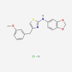 N-(benzo[d][1,3]dioxol-5-yl)-4-(3-methoxybenzyl)thiazol-2-amine hydrochloride