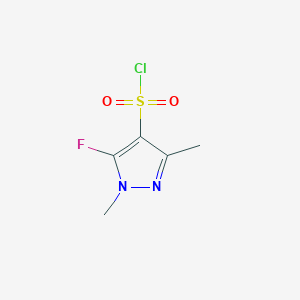 molecular formula C5H6ClFN2O2S B2904555 5-fluoro-1,3-dimethyl-1H-pyrazole-4-sulfonyl chloride CAS No. 1823464-80-7