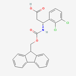 molecular formula C24H19Cl2NO4 B2904558 (R)-3-((((9H-Fluoren-9-yl)methoxy)carbonyl)amino)-3-(2,3-dichlorophenyl)propanoic acid CAS No. 511272-38-1