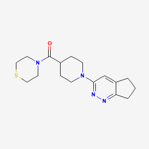 molecular formula C17H24N4OS B2904561 4-(1-{5H,6H,7H-cyclopenta[c]pyridazin-3-yl}piperidine-4-carbonyl)thiomorpholine CAS No. 2097914-78-6