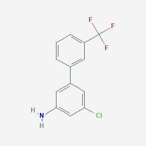 molecular formula C13H9ClF3N B2904566 5-Chloro-3'-(trifluoromethyl)-[1,1'-biphenyl]-3-amine CAS No. 1261820-72-7