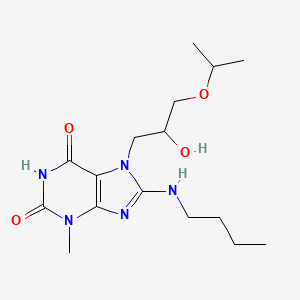 molecular formula C16H27N5O4 B2904576 8-(butylamino)-7-(2-hydroxy-3-isopropoxypropyl)-3-methyl-1H-purine-2,6(3H,7H)-dione CAS No. 476481-14-8