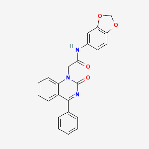 N-(1,3-benzodioxol-5-yl)-2-(2-oxo-4-phenylquinazolin-1-yl)acetamide