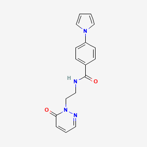N-(2-(6-oxopyridazin-1(6H)-yl)ethyl)-4-(1H-pyrrol-1-yl)benzamide