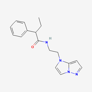 molecular formula C17H20N4O B2904585 N-(2-(1H-imidazo[1,2-b]pyrazol-1-yl)ethyl)-2-phenylbutanamide CAS No. 1788532-72-8