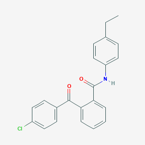 molecular formula C22H18ClNO2 B290459 2-(4-chlorobenzoyl)-N-(4-ethylphenyl)benzamide 