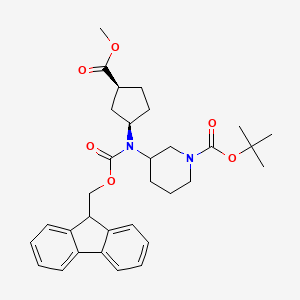 Tert-butyl 3-[9H-fluoren-9-ylmethoxycarbonyl-[(1R,3S)-3-methoxycarbonylcyclopentyl]amino]piperidine-1-carboxylate