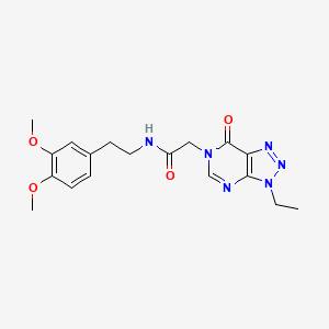 molecular formula C18H22N6O4 B2904596 N-(3,4-dimethoxyphenethyl)-2-(3-ethyl-7-oxo-3H-[1,2,3]triazolo[4,5-d]pyrimidin-6(7H)-yl)acetamide CAS No. 1058197-51-5