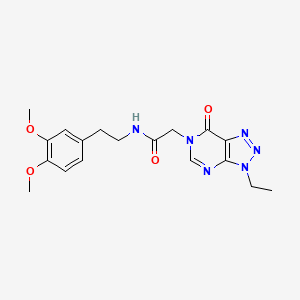 molecular formula C18H22N6O4 B2904596 N-(3,4-二甲氧基苯乙基)-2-(3-乙基-7-氧代-3H-[1,2,3]三唑并[4,5-d]嘧啶-6(7H)-基)乙酰胺 CAS No. 1058197-51-5