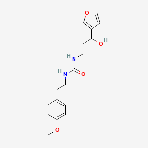 molecular formula C17H22N2O4 B2904598 1-(3-(呋喃-3-基)-3-羟基丙基)-3-(4-甲氧基苯乙基)脲 CAS No. 1428352-38-8