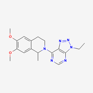 molecular formula C18H22N6O2 B2904604 2-(3-乙基-3H-[1,2,3]三唑并[4,5-d]嘧啶-7-基)-6,7-二甲氧基-1-甲基-1,2,3,4-四氢异喹啉 CAS No. 899730-12-2