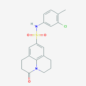 N-(3-chloro-4-methylphenyl)-3-oxo-1,2,3,5,6,7-hexahydropyrido[3,2,1-ij]quinoline-9-sulfonamide