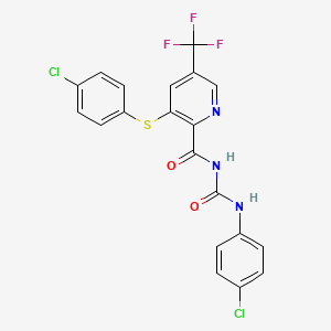 N-[(4-chlorophenyl)carbamoyl]-3-(4-chlorophenyl)sulfanyl-5-(trifluoromethyl)pyridine-2-carboxamide