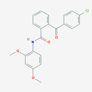 molecular formula C22H18ClNO4 B290461 2-(4-chlorobenzoyl)-N-(2,4-dimethoxyphenyl)benzamide 