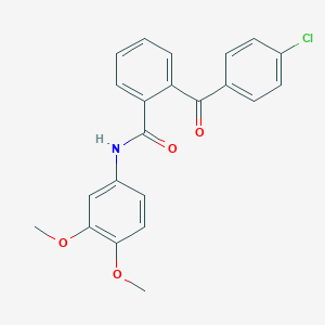 molecular formula C22H18ClNO4 B290462 2-(4-chlorobenzoyl)-N-(3,4-dimethoxyphenyl)benzamide 