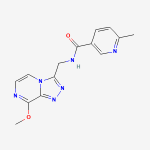 molecular formula C14H14N6O2 B2904628 N-((8-甲氧基-[1,2,4]三唑并[4,3-a]嘧啶-3-基)甲基)-6-甲基烟酰胺 CAS No. 2034368-24-4