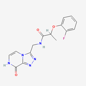 2-(2-fluorophenoxy)-N-((8-hydroxy-[1,2,4]triazolo[4,3-a]pyrazin-3-yl)methyl)propanamide