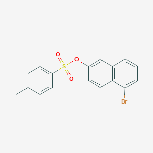 molecular formula C17H13BrO3S B290463 5-Bromo-2-naphthyl 4-methylbenzenesulfonate 