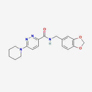 N-(benzo[d][1,3]dioxol-5-ylmethyl)-6-(piperidin-1-yl)pyridazine-3-carboxamide