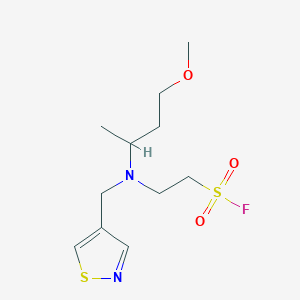 2-[4-Methoxybutan-2-yl(1,2-thiazol-4-ylmethyl)amino]ethanesulfonyl fluoride