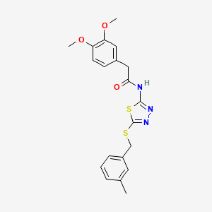 2-(3,4-dimethoxyphenyl)-N-(5-((3-methylbenzyl)thio)-1,3,4-thiadiazol-2-yl)acetamide