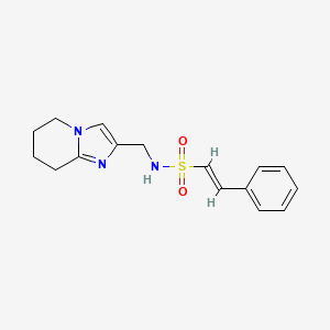 molecular formula C16H19N3O2S B2904645 (E)-2-Phenyl-N-(5,6,7,8-tetrahydroimidazo[1,2-a]pyridin-2-ylmethyl)ethenesulfonamide CAS No. 2111909-20-5