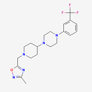 3-Methyl-5-((4-(4-(3-(trifluoromethyl)phenyl)piperazin-1-yl)piperidin-1-yl)methyl)-1,2,4-oxadiazole